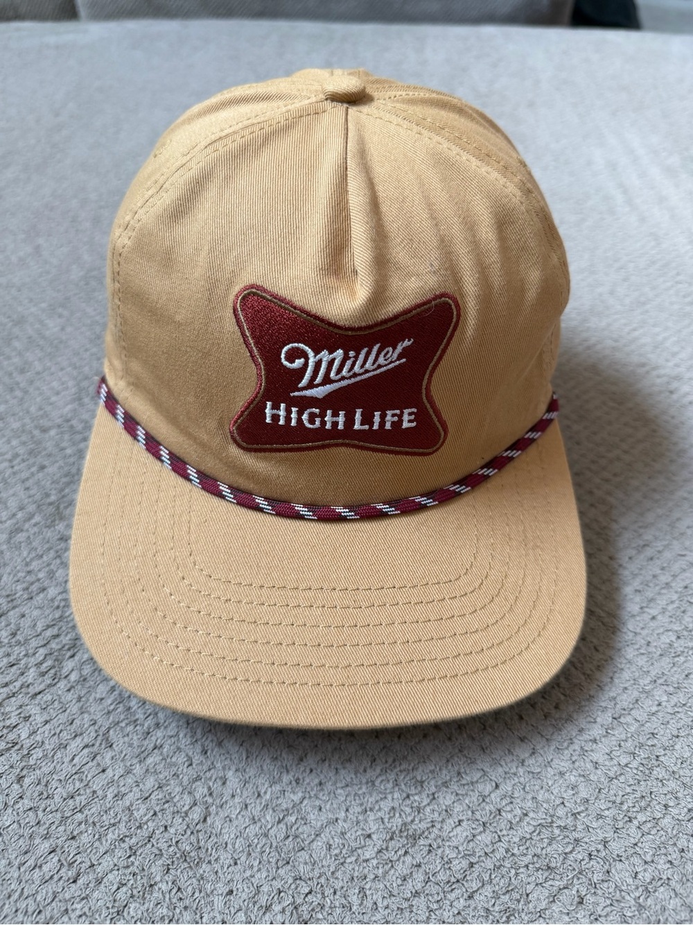 Mad Engine Brown Miller High Life 6 Panel Snap Back Baseball Hat